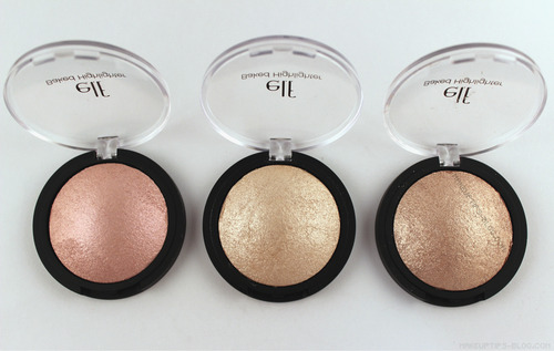 ELF Baked Highlighters Pink Diamonds, Moonlight Pearls, Blush Gems
